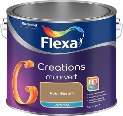 Flexa - Creations Muurverf Zijdemat - Puur Sesam - Mengverf - 2,5 L