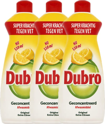 Dubro Afwasmiddel Extra Citroen 3 x 550 ml
