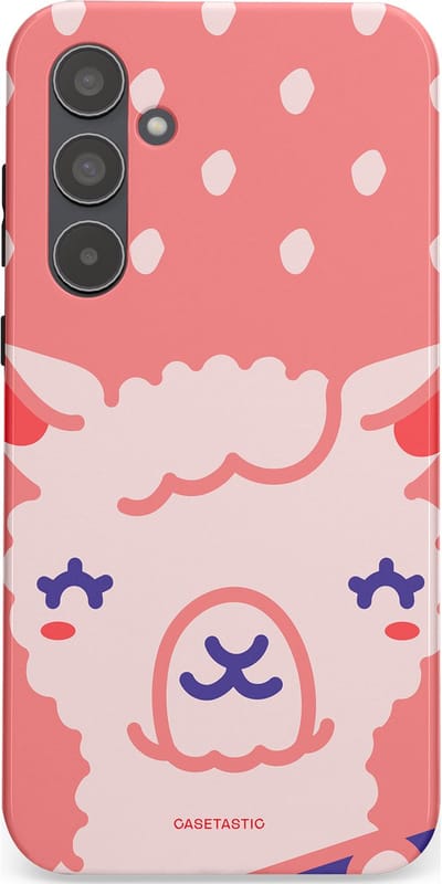 Casetastic Hoesje Geschikt voor Samsung A55 - Stijlvolle Beschermende Duo-layer Case - Lama beat