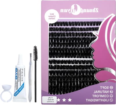 Eyelash Cluster Kit voor Natuurlijke Uiterlijk - Lichtgewicht Wimperclusters voor DIY Extensions en Professioneel of Thuis Gebruik - Perfect voor Wimperstyling en Make-up