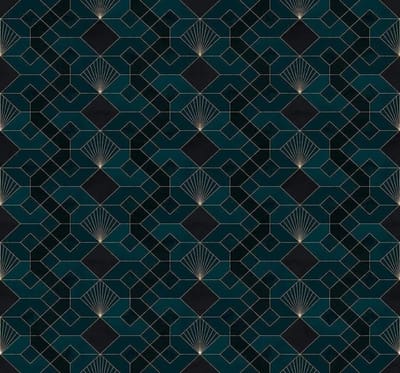 Komar Heritage | groen art deco | fotobehang op vlies 300x280cm