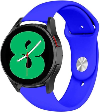 Strap-it Sport horlogebandje - geschikt voor Samsung Galaxy Watch 7 (40 & 44mm) / Galaxy Watch 6 (Classic) / Galaxy Watch 5 / Watch 5 Pro / Watch 4 / 4 Classic / Watch FE - sport siliconen bandje voor Galaxy Watch 4-5-6 alle varianten - blauw