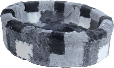 NapZZZ Hondenmand/Kattenmand - Mix Blok Grijs - 46 x 40 x 13 cm