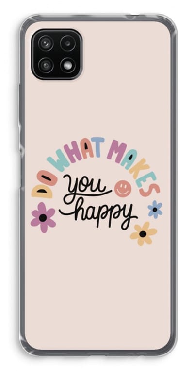 Case Company® - Hoesje geschikt voor Samsung Galaxy A22 5G hoesje - Happy days - Soft Cover Telefoonhoesje - Bescherming aan alle Kanten en Schermrand