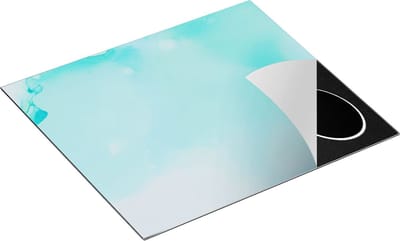 Chefcare Inductie Beschermer Abstracte Kunst - Licht Groene Marmer - 60x50 cm - Afdekplaat Inductie - Kookplaat Beschermer - Inductie Mat