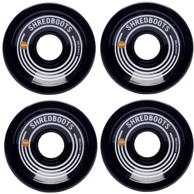 Goldcoast Shredboots 70 mm 85A longboard wielen Super zwart 4-Pack