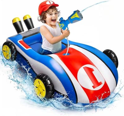 Opblaasbare zwembaddrijver voor kinderen met waterpistool, zwemhulp voor veilig spelen in het zwembad of op het strand tijdens de zomer