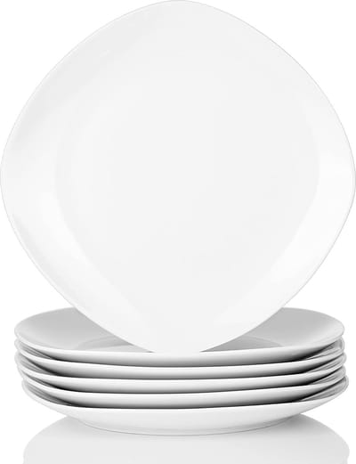 6-delige Porseleinen Bordenset voor 6 Personen - Scandinavisch Minimalistisch Servies