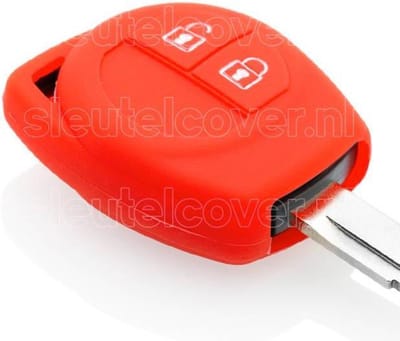 Autosleutel Hoesje geschikt voor Nissan - SleutelCover - Silicone Autosleutel Cover - Sleutelhoesje Rood