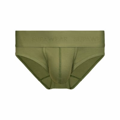 SUPAWEAR Ribbed Brief Green - MAAT S - Heren Ondergoed - Slip voor Man - Mannen Brief