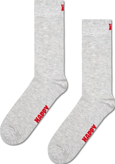 Happy Socks 3paar sokken - Heren & Dames - Maat 41-46 - Effen kleur Roze/Zwart/grijs