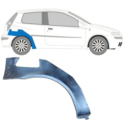 Reparatiepaneel achterspatbord voor Fiat Punto II 1999-2010 / Rechts