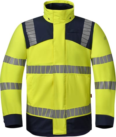 HAVEP Rainshell High Vis 50419 - Fluo Geel/Indigo Blauw - M