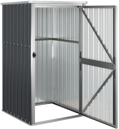 Tuinschuur-Antraciet-Gegalvaniseerd-Staal-Gereedschapskast-Wintervast-88x89x161cm