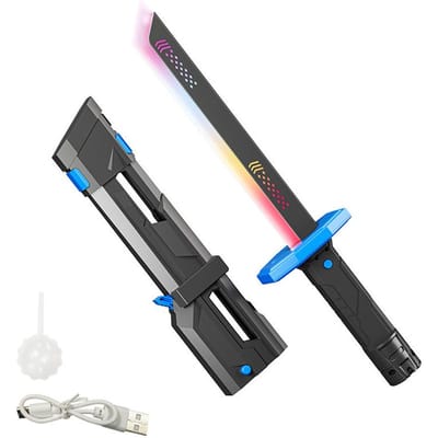 Lichtgevend Speelgoed Helder Zwaard Multi-Kleur Knipperend LED Licht Schijn Cosplay Zwaard Speelgoed Spel Feest Familie Interactief Speelgoed Voor Volwassen Cadeaus blauw