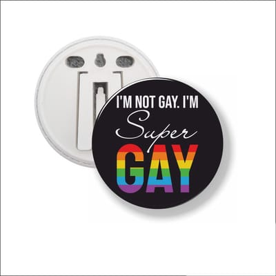 Button Met Clip 58 MM - Im Super Gay