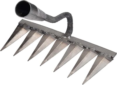 Tuinhark Koolstofstaal - Bladhark Gazonhark - Grond Losmaken - Zware Belasting - Tot 27.7cm Breed