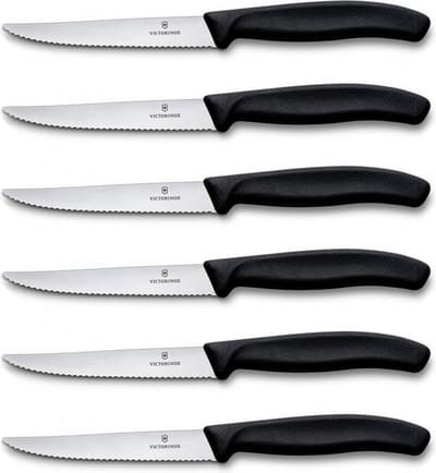 Victorinox Swiss Classic Steakmessenset - 6-delig - Zwart