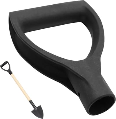 Vervangende Schepsteel - Handvat Hark - Tuinieren - Ergonomisch D-Handvat - Universeel - Zwart