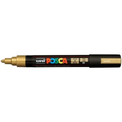 Posca marker met conische punt schrijfdikte medium goud