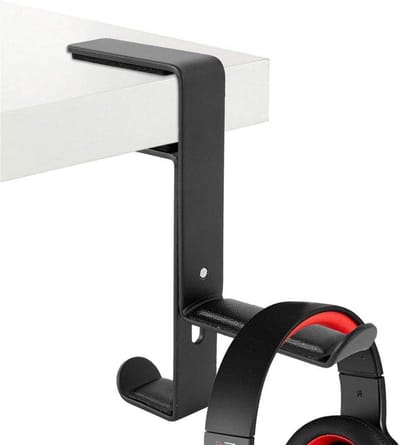 Verstelbare Hoofdtelefoon Houder - Metalen Clip voor Tafel en Plank - Draagbare Hanger in Zwart