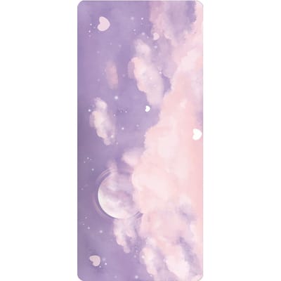 Tapis de Souris Extra Large Motif Paysage Dessin Animé Fond Caoutchouc Épaissi Tapis de Souris pour Clavier d'Ordinateur 800x300x3mm white