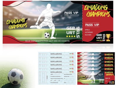 Dailygoods- Uitnodigingskaarten Voetbal - 12 Stuks - Kinderfeestje - Verjaardagsuitnodigingen - Feest - Hoogwaardige Materialen - Uniek Ontwerp - Feestkaarten