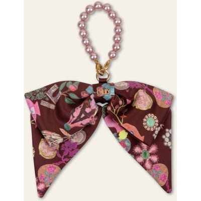 Oilily Bow Pearls Tassenhanger- maatOne size Hot Chocolate