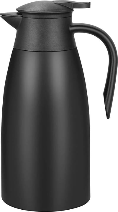 Thermoskan - 1,9 Liter - Thermos - Isoleerkan - Koffie en thee - Warm en koud - Zwart
