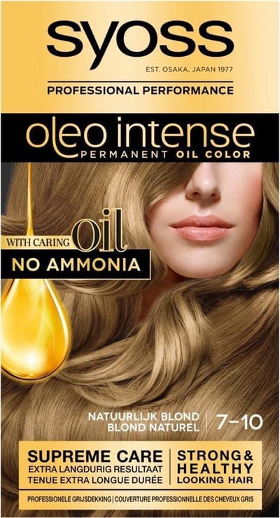 Syoss Oleo Intense - Haarverf - 7-10 - Natuurlijk Blond - 115ml x 12