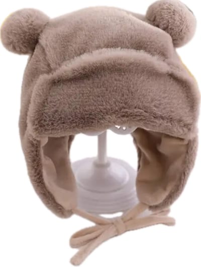 baby muts jongen - teddy - pilotenmuts - bruin - winter - kraamcadeau