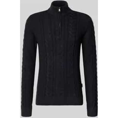 Gebreide pullover met ritssluiting, model 'BASIM'