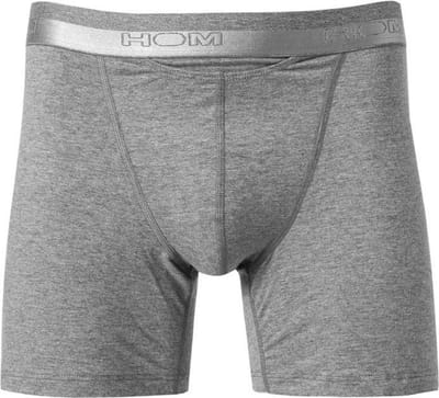 HOM HO1 long boxer briefs (1-pack) - heren boxer lang met horizontale gulp - antraciet