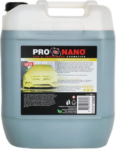 ProNano | Pro Nano Yellow Snow Foam 20L | Concentraat | CONTACTLOOS WASSEN! NANO TECHNOLOGIE | voor contactloze, krasvrije reiniging van personenauto's|