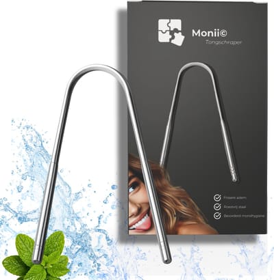 Monii Tongschraper - RVS - Tongreiniger - Tongborstel - Mondverzorging - Tongue Scraper