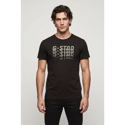 G-Star Faded R T S/s Dk Black Taglia: XXL | T-shirt stampate Outlet | Uomo | Nero