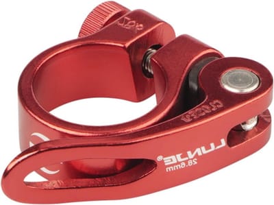 Bicycle Seatpost Klem 28.6mm 31.8mm 34.9mm Snelle Ontgrendeling voor MTB en Racefiets (Rood, 34.9mm) - Verstelbare Klem, Duurzaam en Lichtgewicht