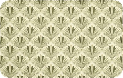 WC mat 80x50 cm - Antislip - Klassiek - Waaier - Groen - Toiletmat - Vloermat - Douchemat - Toilet tapijt - Toiletmatten