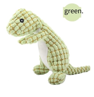 Jouets en peluche pour animaux de compagnie, dinosaures, jouets interactifs à mâcher pour chiens, fournitures en peluche pour animaux de compagnie, jouets pour chiens pour petits chiens vert
