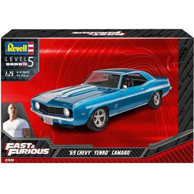 Revell Modelbouwpakket Militaire voertuigen - 07694 25 Years of Fast - Furious - 1969 Chevy Yenko Camaro - Amerikaanse Muscle Car Plastic - 1:25 - Modelbouw