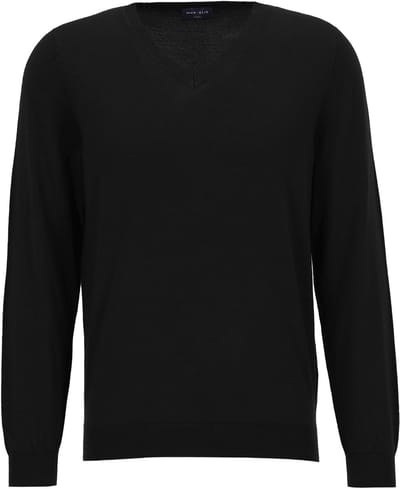 MARVELIS heren trui wol - V-hals - zwart