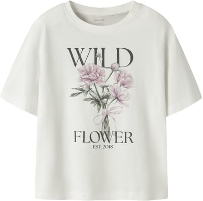 NAME IT - NKFVOTEA SS NREG TOP - Meisjes - T-shirts - ecru - maat 116