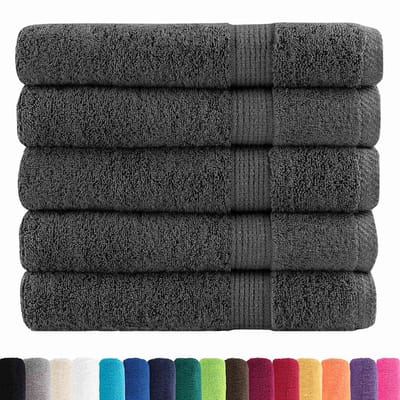 vidaXL - Handdoeken - SOLUND - 25 - st - 600 - g/m² - 30x50 - cm - antracietkleur