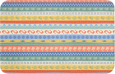 WC mat 60x40 cm - Antislip - Strepen - Patroon - Zomer - Toiletmat - Vloermat - Douchemat - Toilet tapijt - Toiletmatten