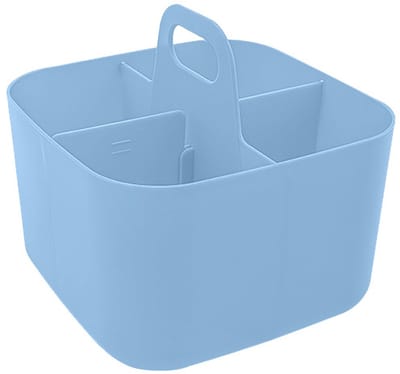 Opbergdoos-Opvouwbare opbergdoos-Uitneembare opbergdoos-Opbergmand-Draagbare handgreep- Voor thuis - Naaiwerk - Badkamer - Kantoor - Knutselen - School - Kantoorartikelen - Vierkant - 1 stuck -Blauw