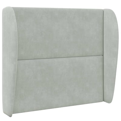 vidaXL - Hoofdbord - oor - Lichtgrijs - 80 - x - 23 - x - 6 - cm - Fluweel