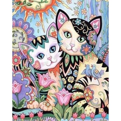 5D Diy Broderies Diamanten Mooie CatAnimal Mozaïek Diamant Schilderij Volledige Diamant Borduren 20X30 white
