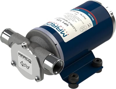 Waterpomp - Zelfaanzuigende pomp - Bilge water afvoeren - Flexibel rubberen loopwiel - 35 l/min - Blauw