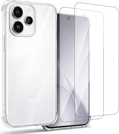 Hoesje geschikt voor Oppo Reno 15 Pro 5G - 2x Screenprotector Glas - Shockproof Transparant