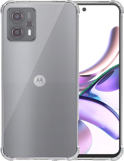 Telefoonhoesje Geschikt voor Motorola Moto G23 Transparant - Shockproof TPU Siliconen Case met Stootrand Doorzichtig - Smartphonica geschikt voor Motorola Moto G23